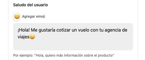 Personalización de mensaje de WhatsApp