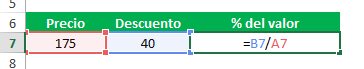obtener el porcentaje de un número en Excel